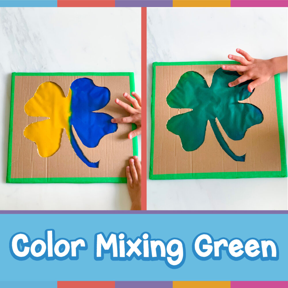 Color Mixing Green - Make the Leaf Activity