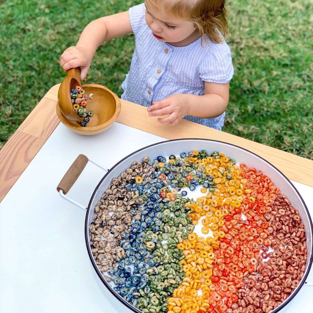 Activity for Toddlers - Colorful Taste Safe Sensory Play With Cereal