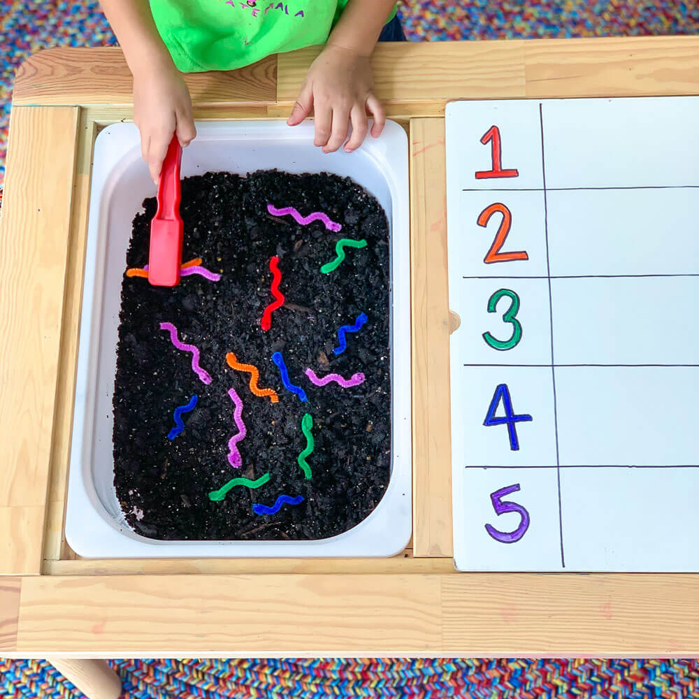 Counting Activity for Preschoolers: Fun Magnetic Worm Game