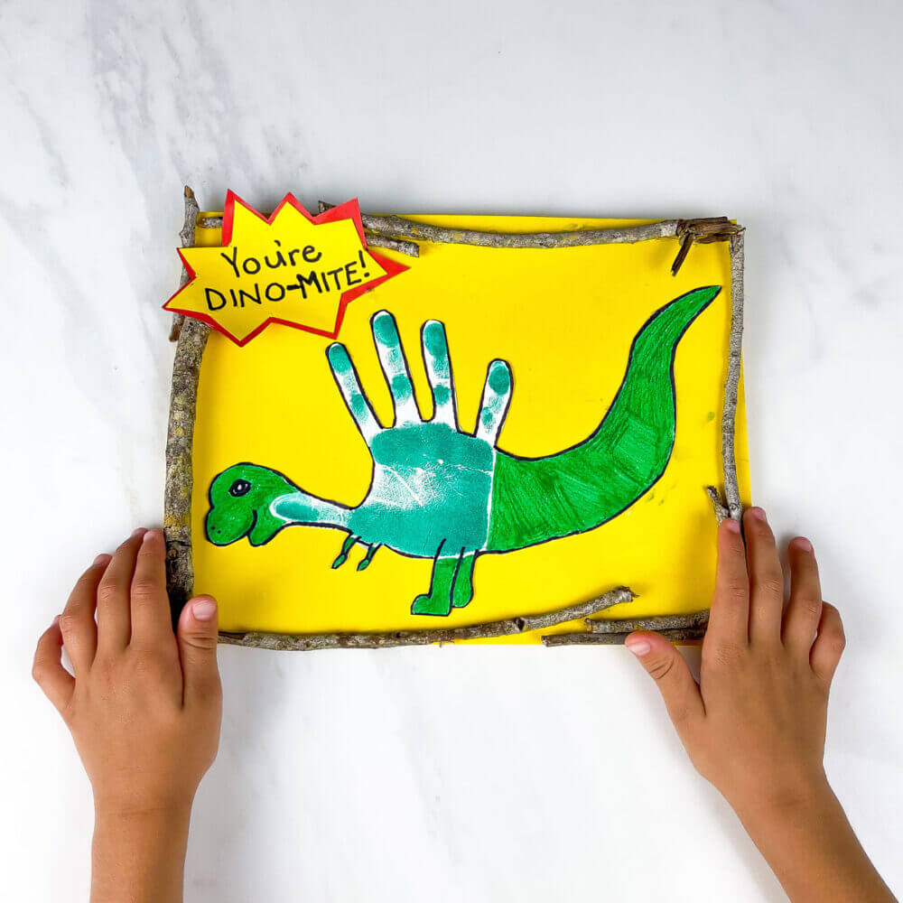 Dinosaur Kids Craft - Fun Handprint Keepsake