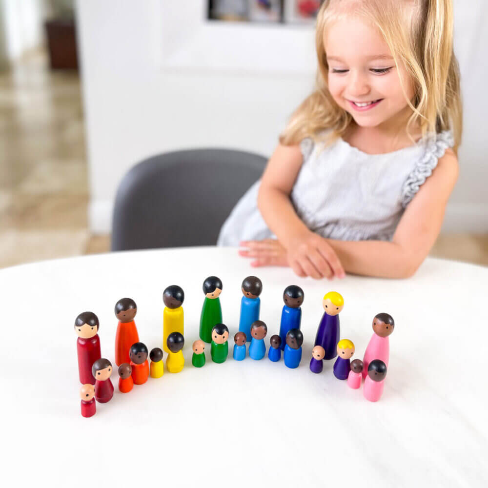 DIY Peg Dolls - Colorful Open Ended Toys