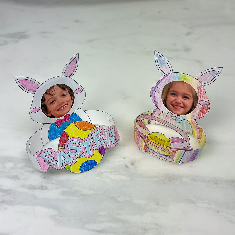 Easter Bunny Coloring Craft - How to Make a Personalized Card