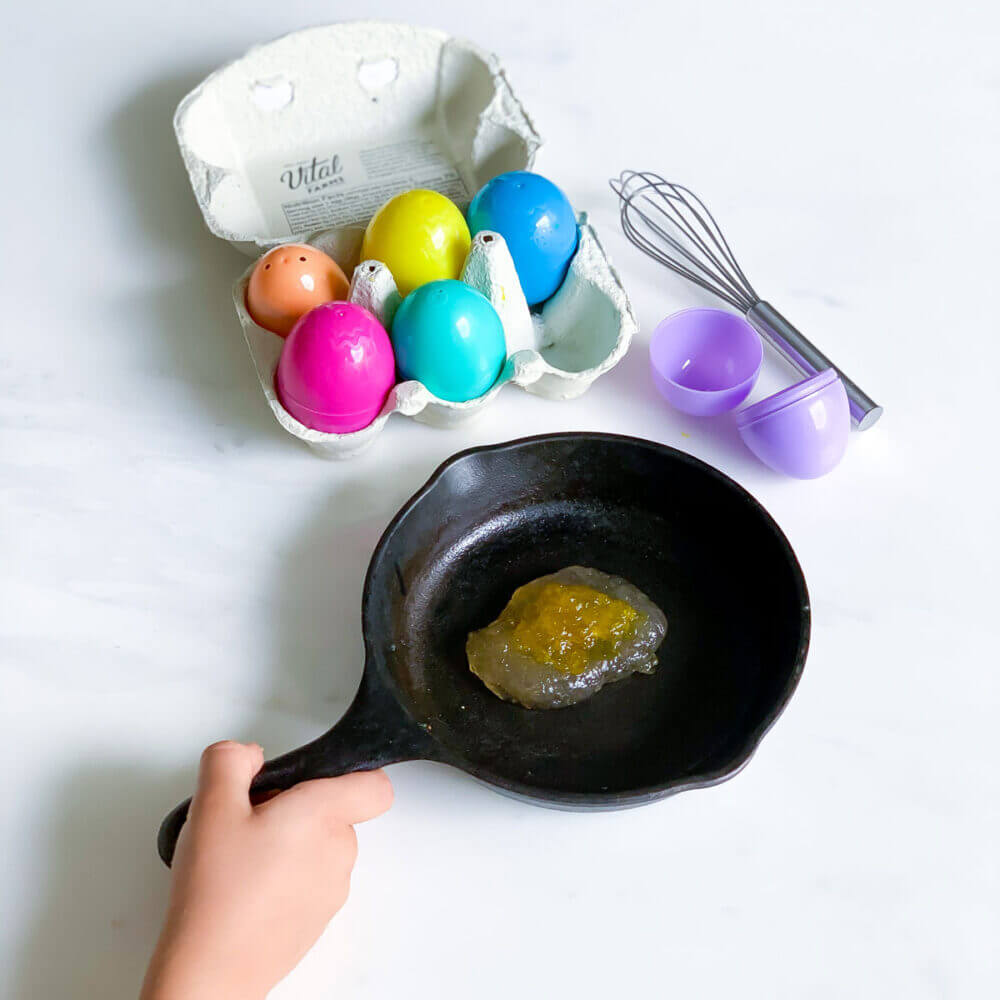 Simple Slime Recipe - Ooey Gooey Egg Inspired