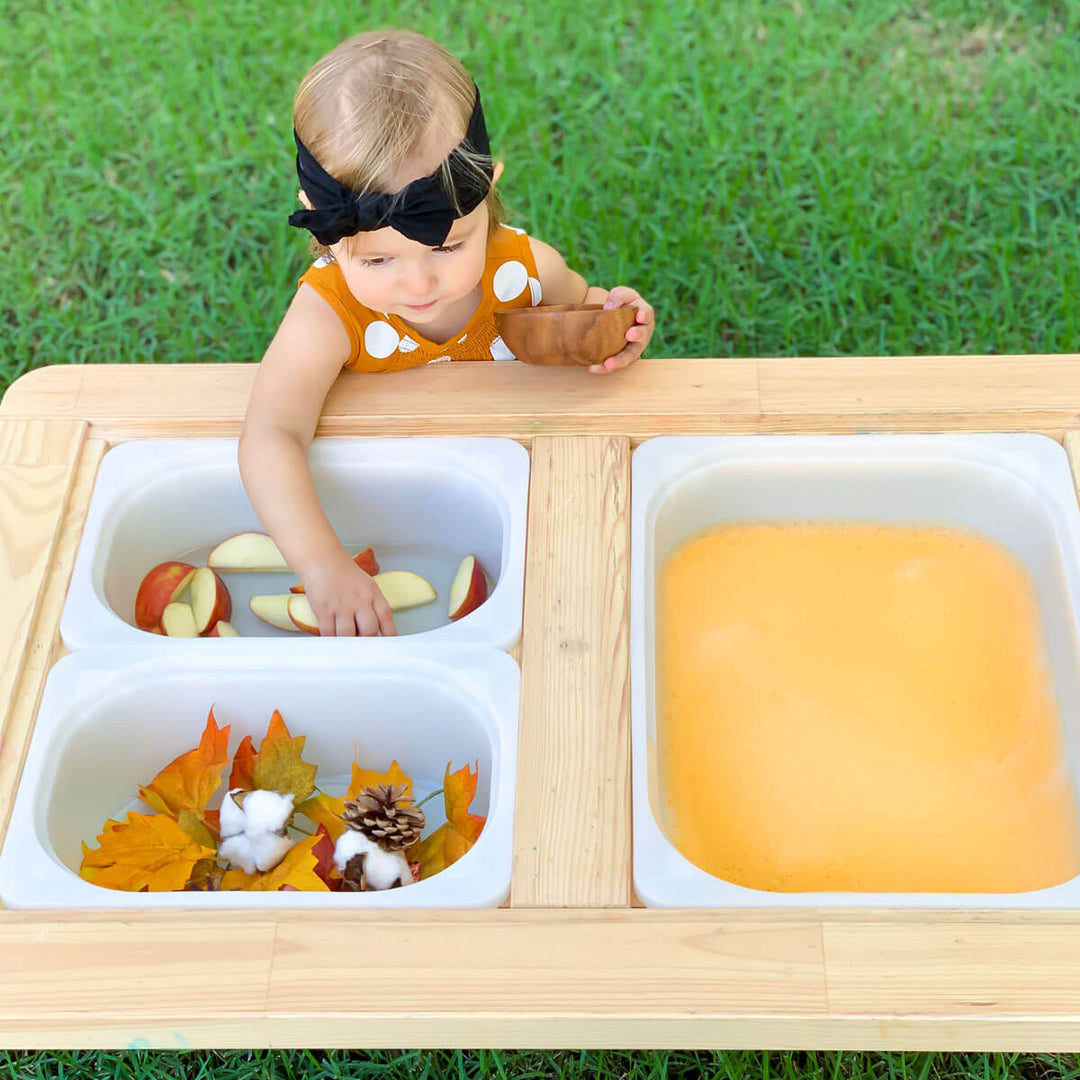 Fall Sensory Bin - How to Make Taste-Safe Foam