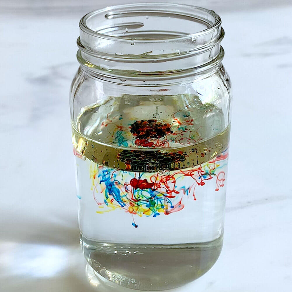 Food Coloring Experiment - Fireworks in a Jar