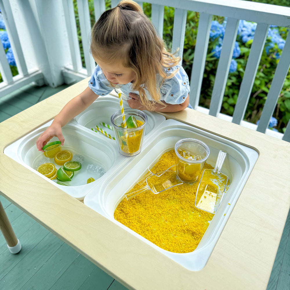 DIY Lemonade Sensory Bin: A Fun 'L is for Lemonade' Activity