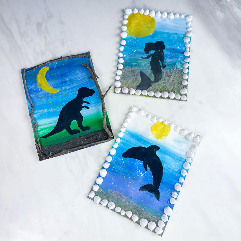 Stencil Art for Kids - Beautiful Process and Texture