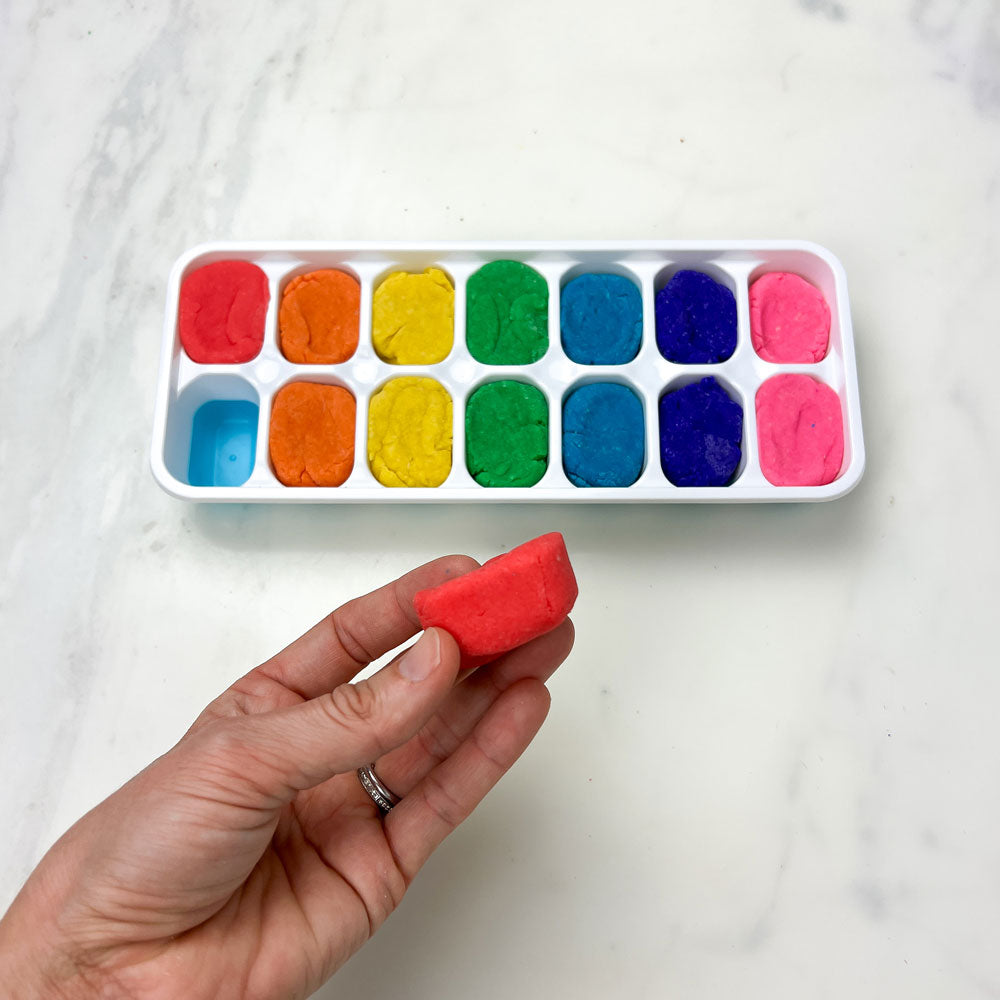 Play Dough Storage - How to Keep Perfect Portions in Ice Trays