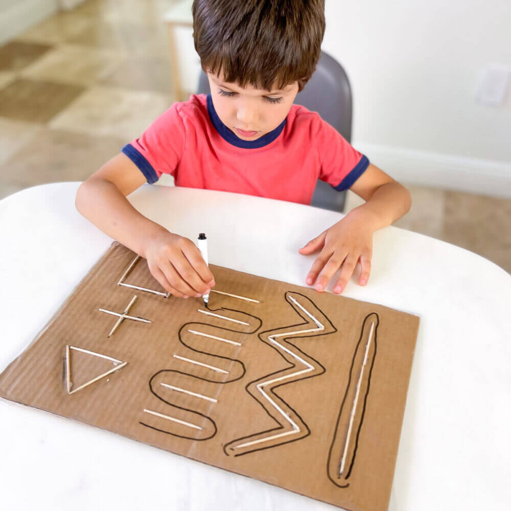 Pre-Writing Activity - DIY Tracing Board