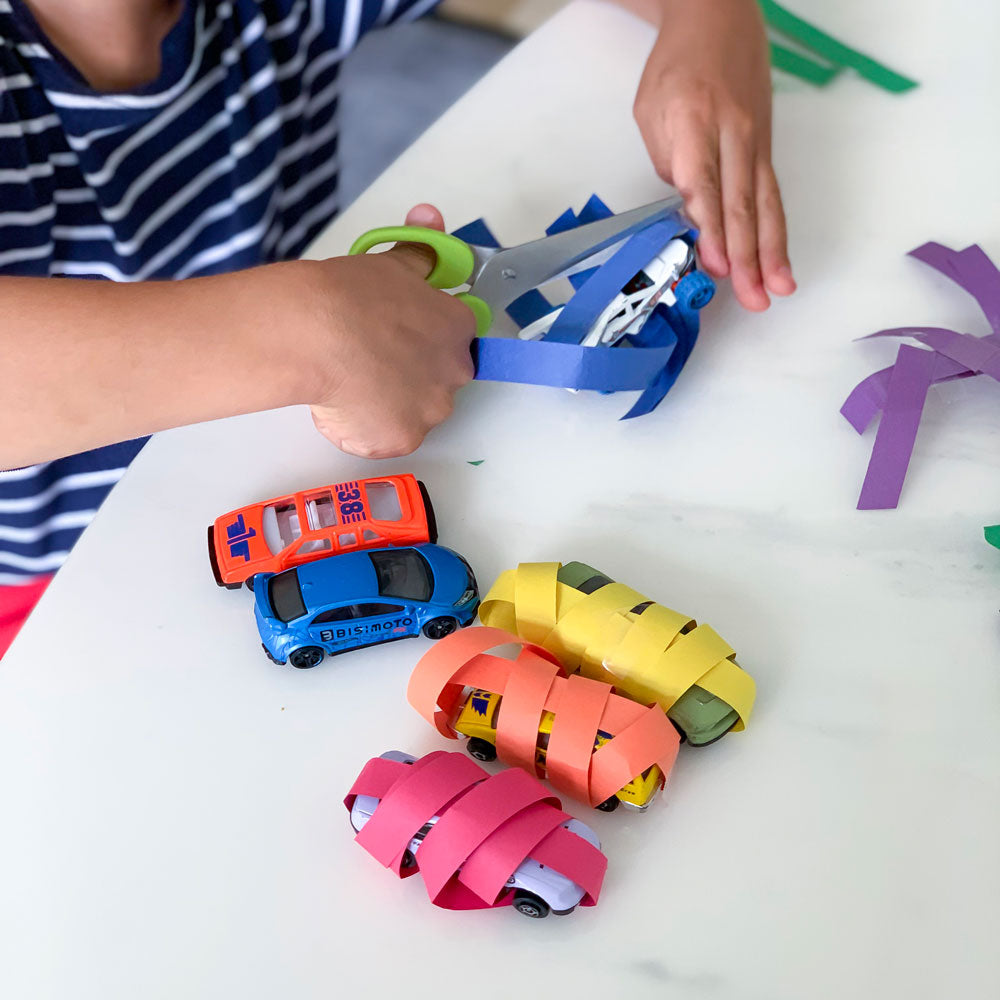 Scissor Cutting Practice - Free the Cars Activity