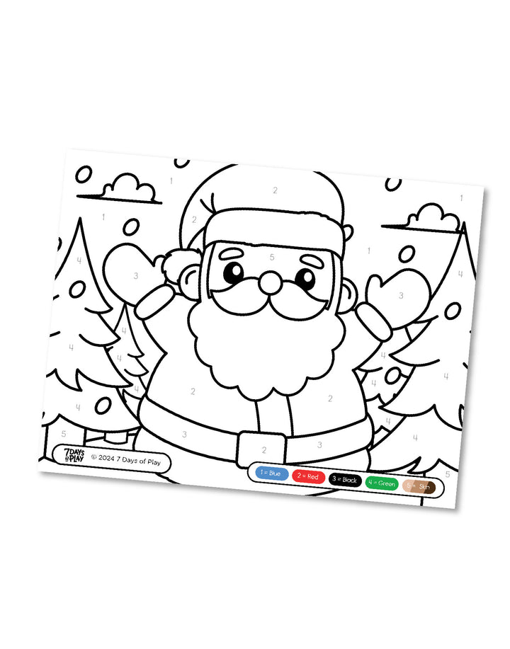 Christmas Color By Number - Printable