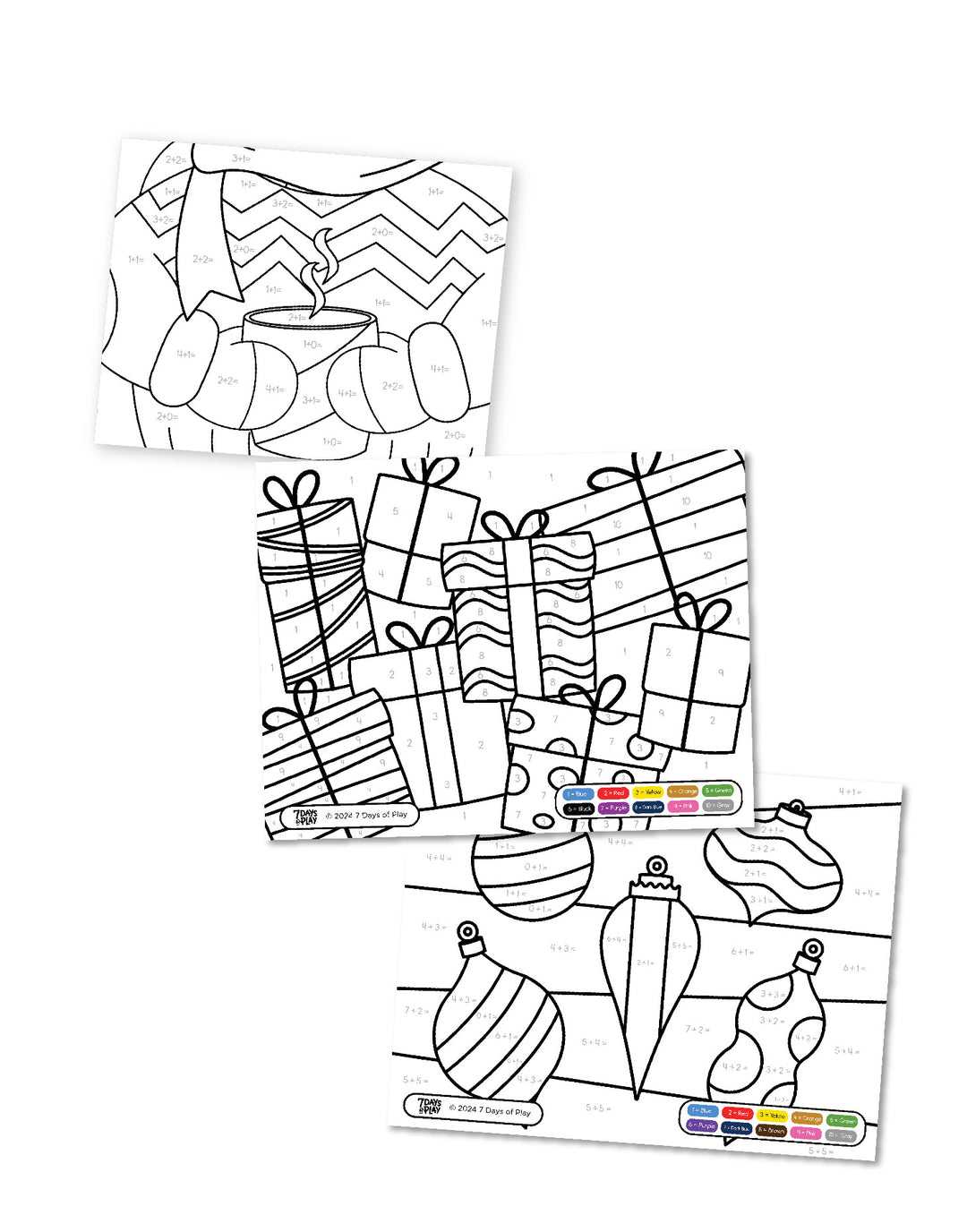 Christmas Color By Number - Printable