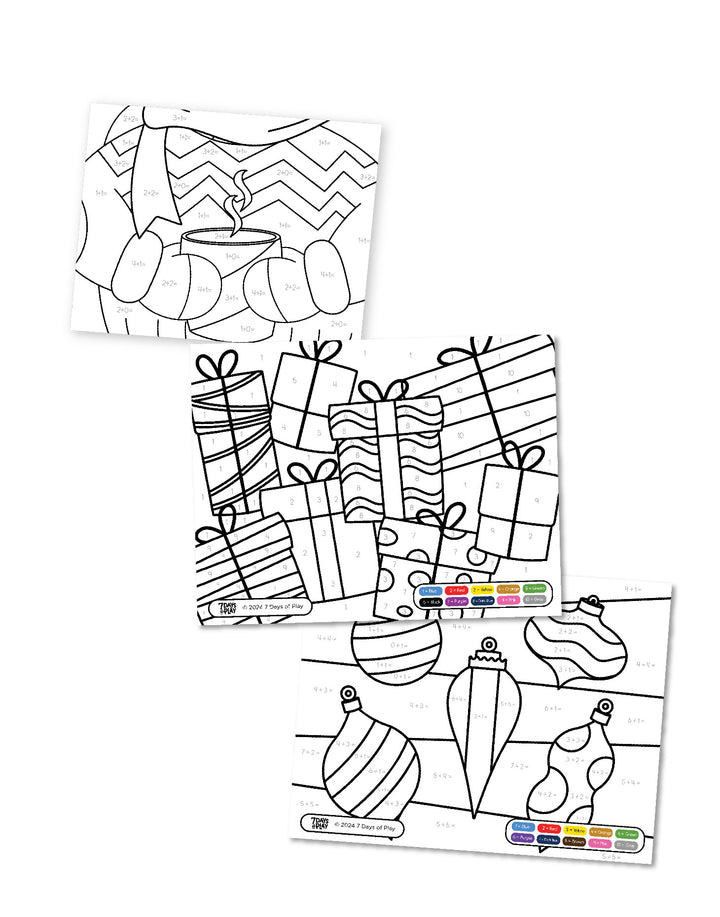 Christmas Color By Number - Printable