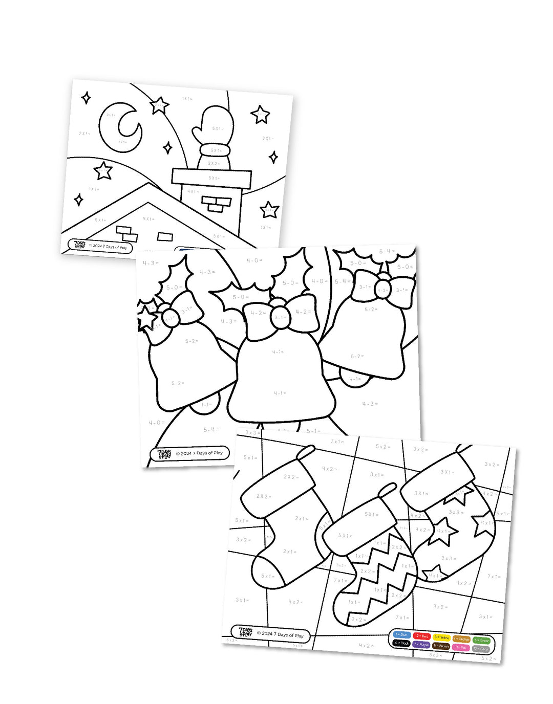 Christmas Color By Number - Printable