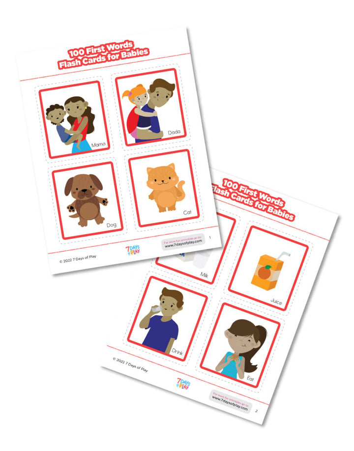 100 First Words Flash Cards for Babies