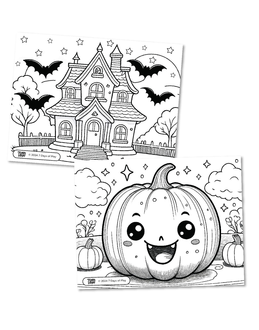 20 Halloween Themed Coloring Pages - Printable