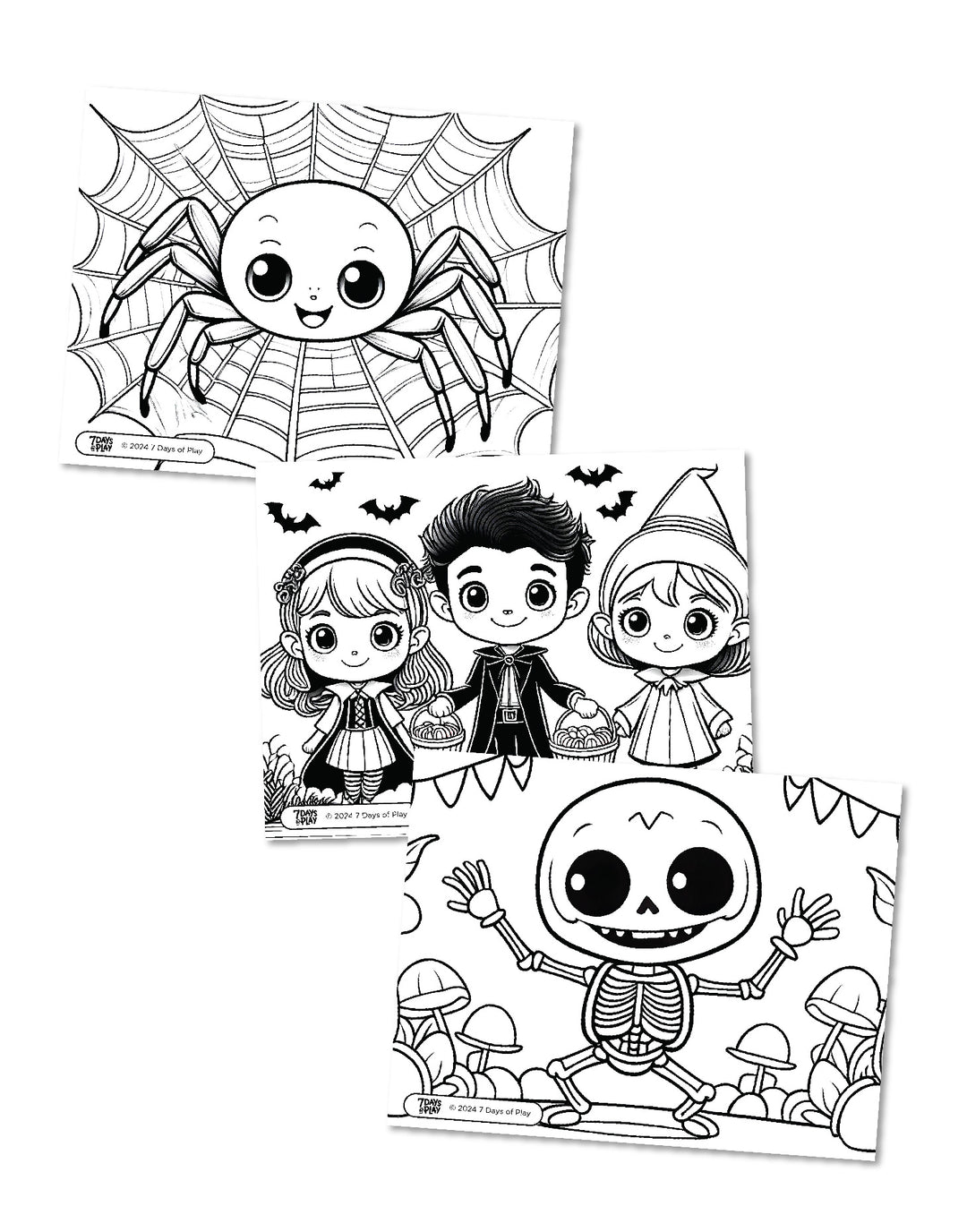 20 Halloween Themed Coloring Pages - Printable