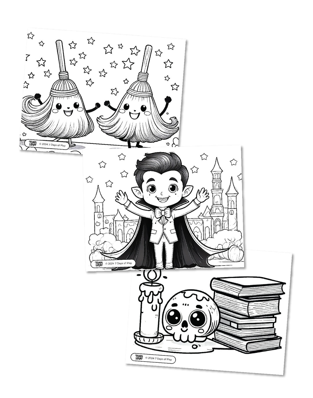 20 Halloween Themed Coloring Pages - Printable