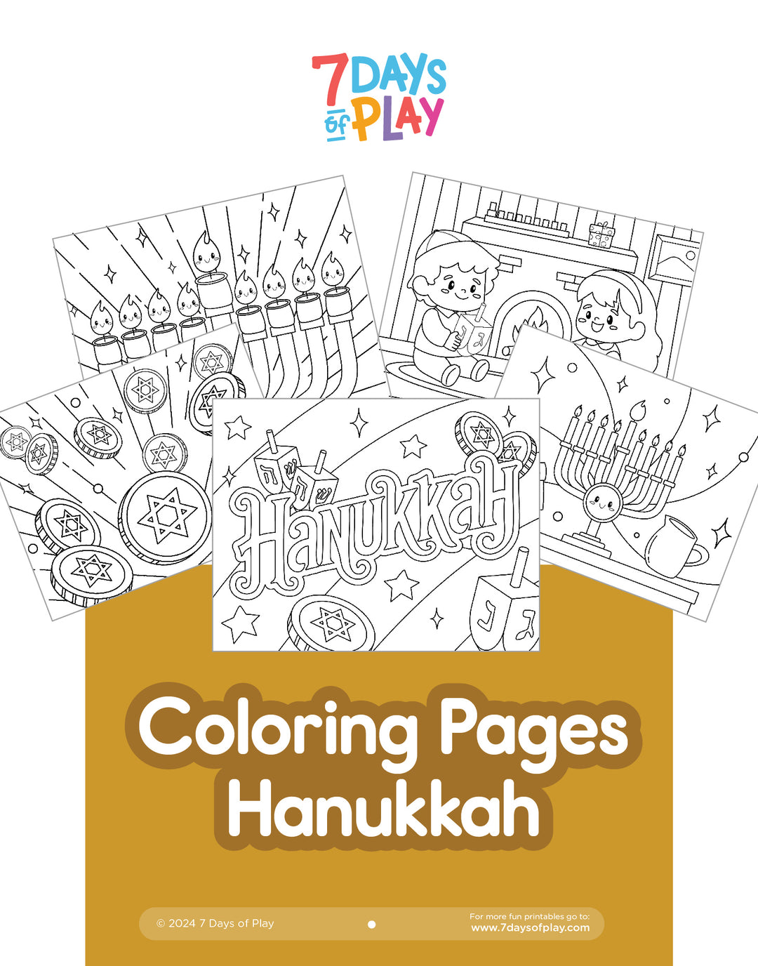 Hanukkah Coloring Pages - Printable