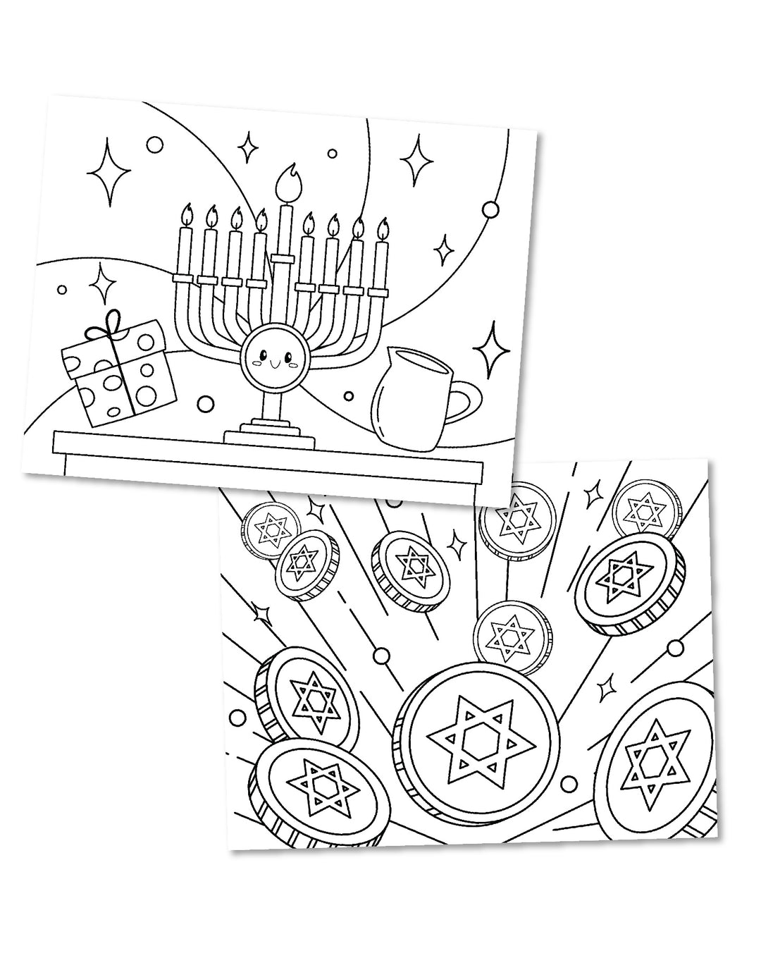 Hanukkah Coloring Pages - Printable
