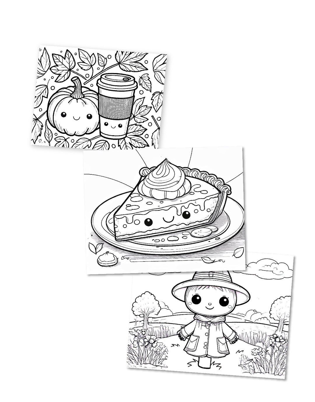 20 Thanksgiving Themed Coloring Pages - Printable