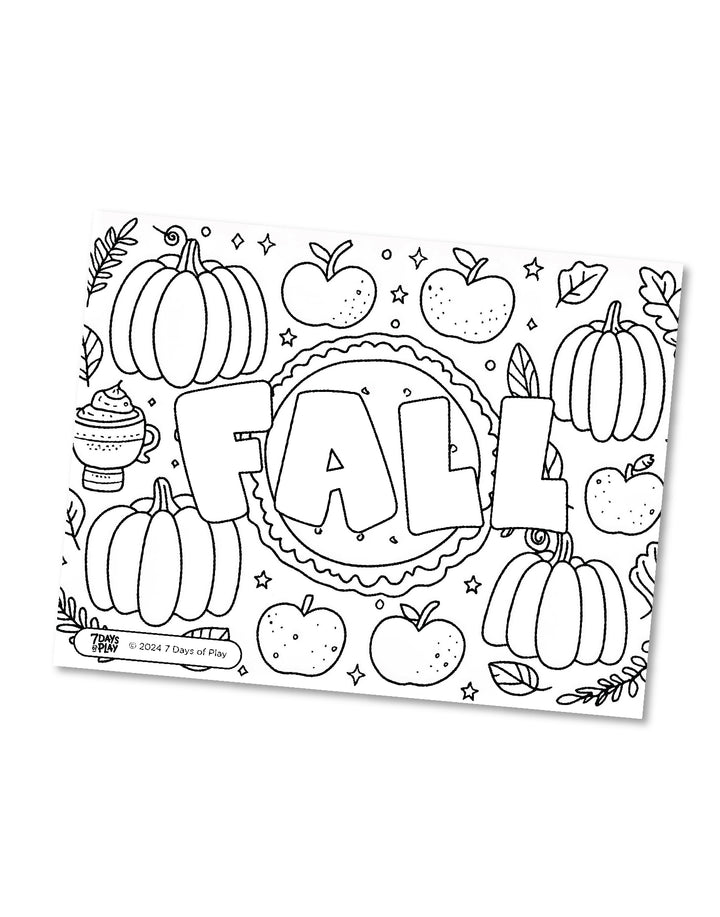 20 Fall Themed Coloring Pages - Printable