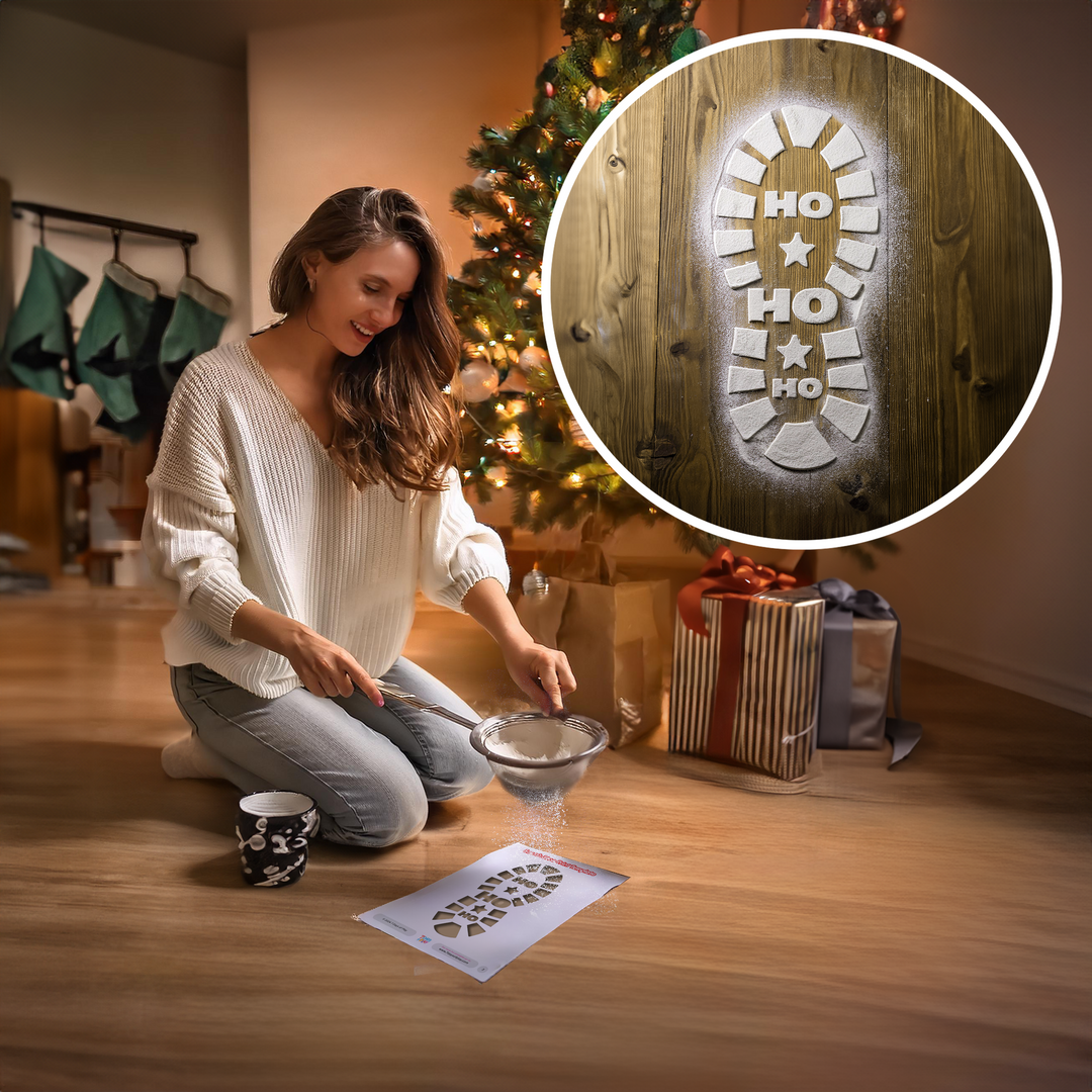 Santa’s Shoe Print Template - Printable