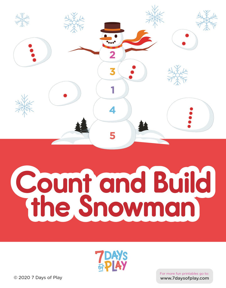 Count and Build the Snowman- Printable