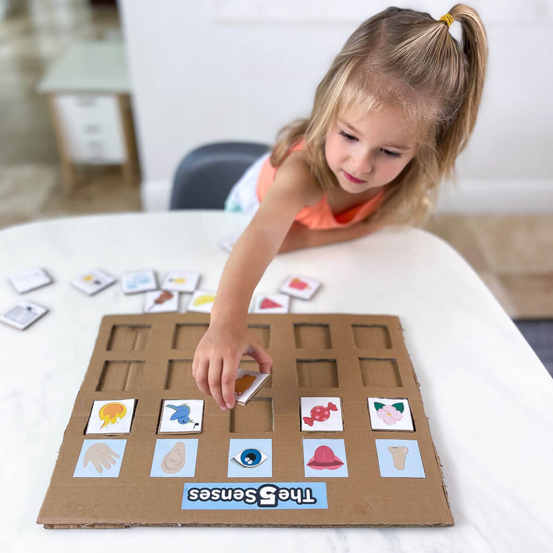 5 senses activity for kids diy puzzle