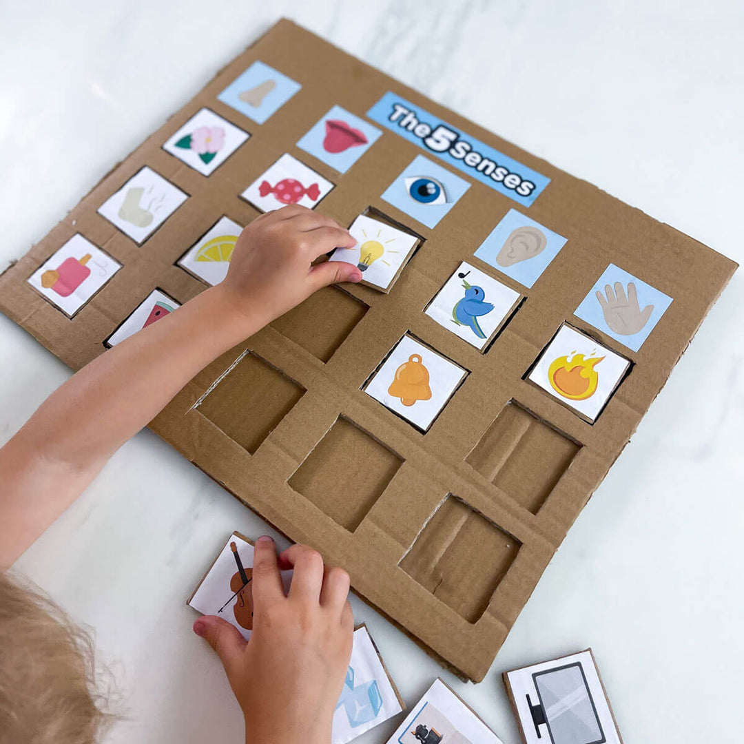 5 senses activity for kids diy puzzle