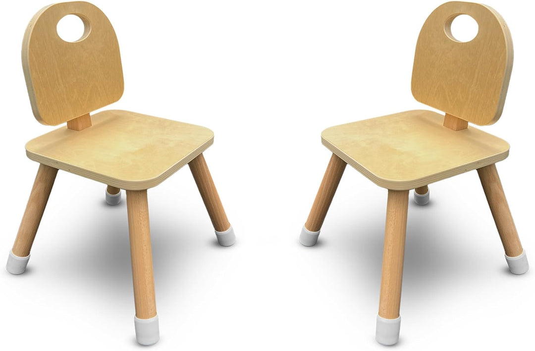7 Days of Play Set of 2 Wooden Kids Chairs for Home, Classroom, Preschool, Daycare, Playrooms (Ages 2+)