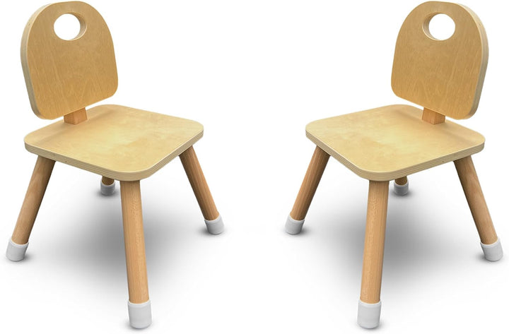 7 Days of Play Set of 2 Wooden Kids Chairs for Home, Classroom, Preschool, Daycare, Playrooms (Ages 2+)