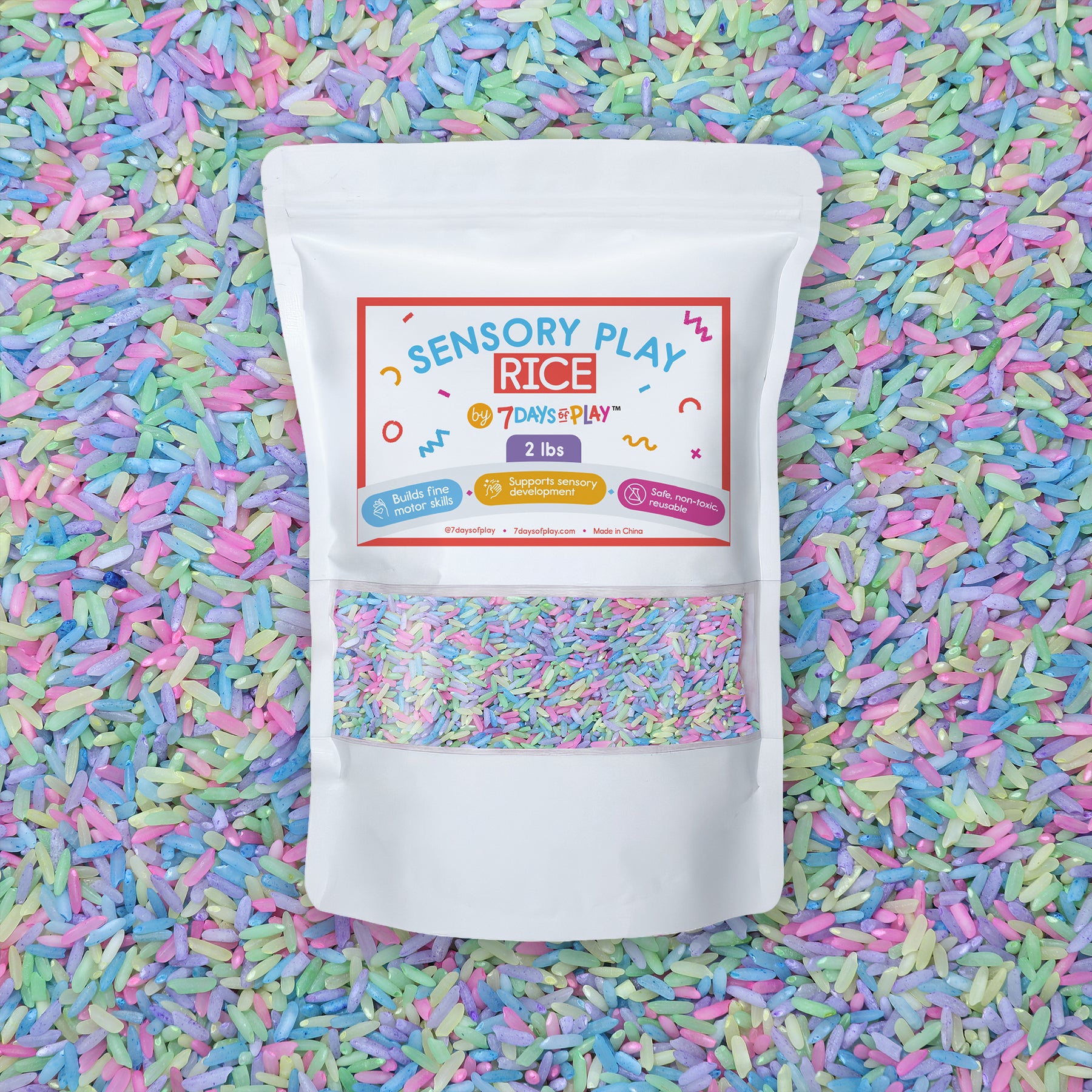 Sensory Play Rice for Kids | Colored Rice Sensory Filler for Bins ...