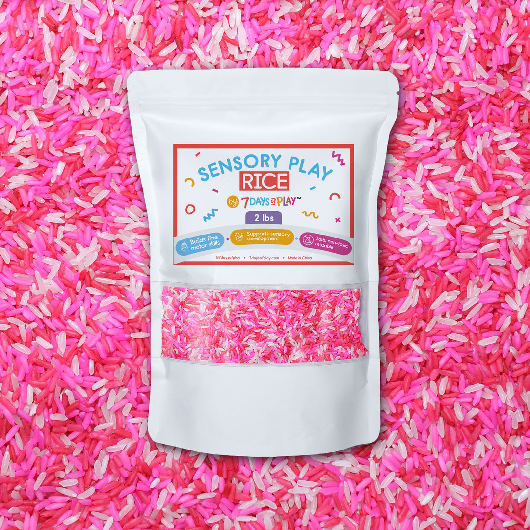 Matching Rice Sensory Play Rice for Kids, 2 lbs | Colored Rice for Sensory Bins – 7 ...