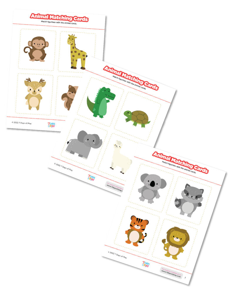 animal matching cards montessori