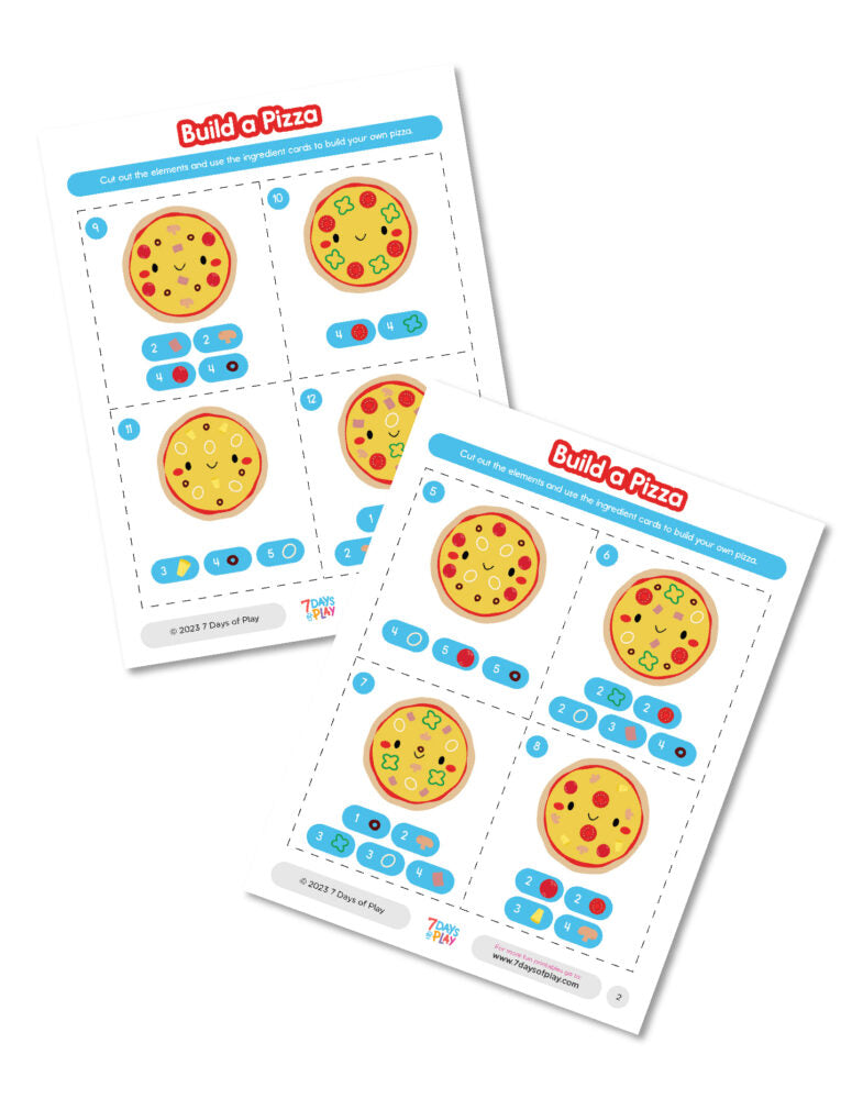 Build a Pizza - Printable for Kids