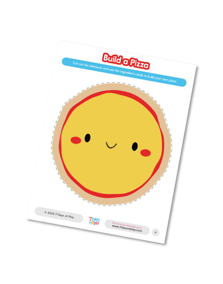 Build a Pizza - Printable for Kids