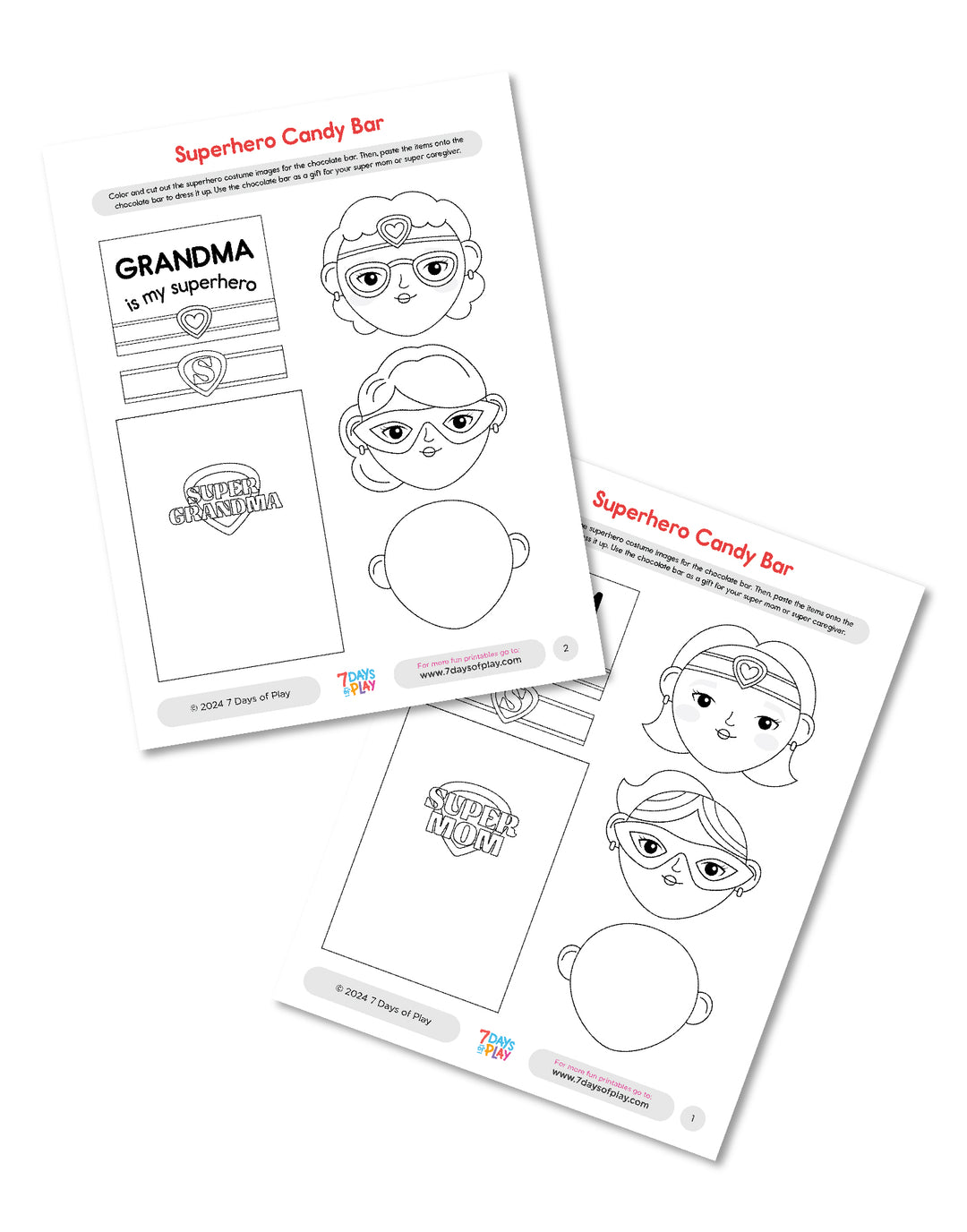 Superhero Candy Bar - Printable