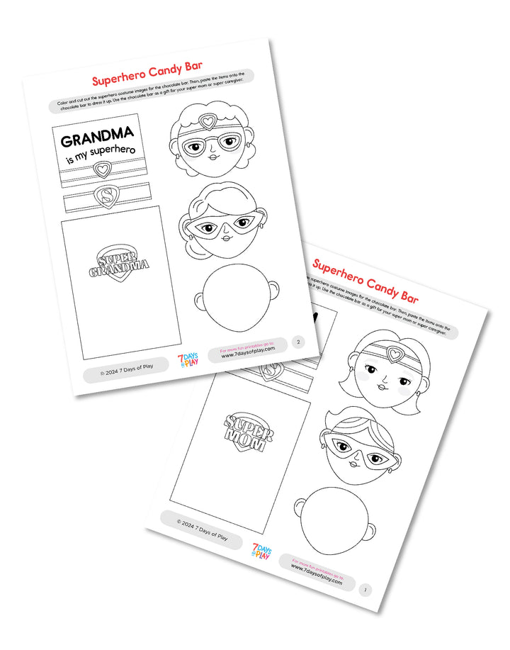 Superhero Candy Bar - Printable
