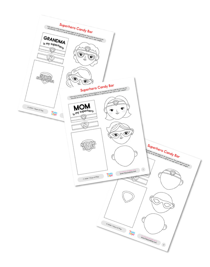 Superhero Candy Bar - Printable