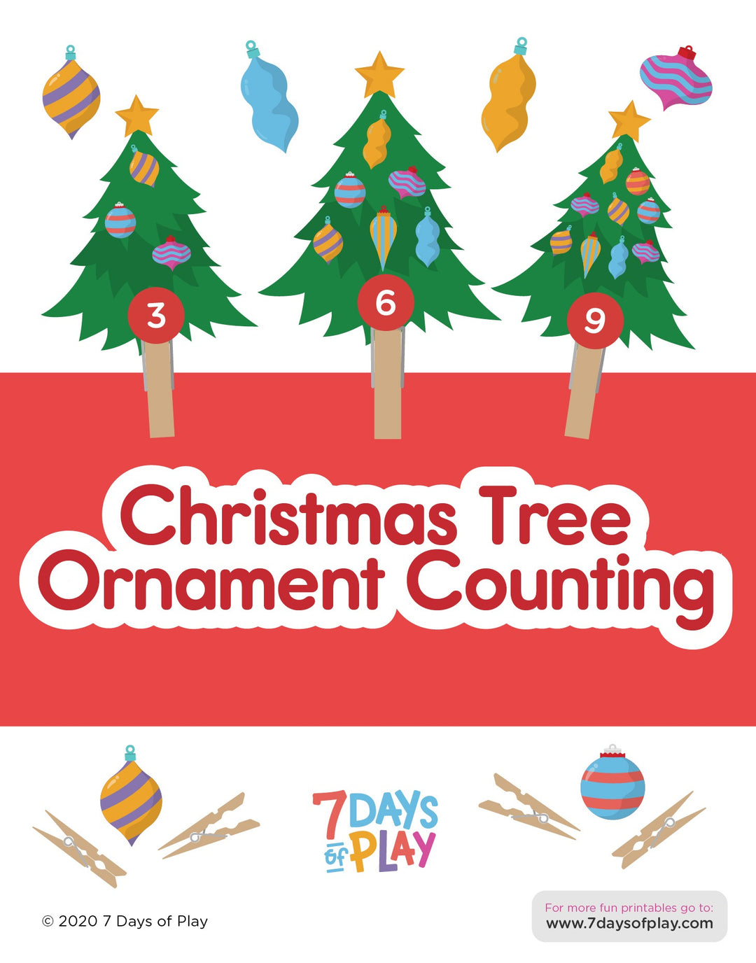 Christmas Counting - Printable for Kids