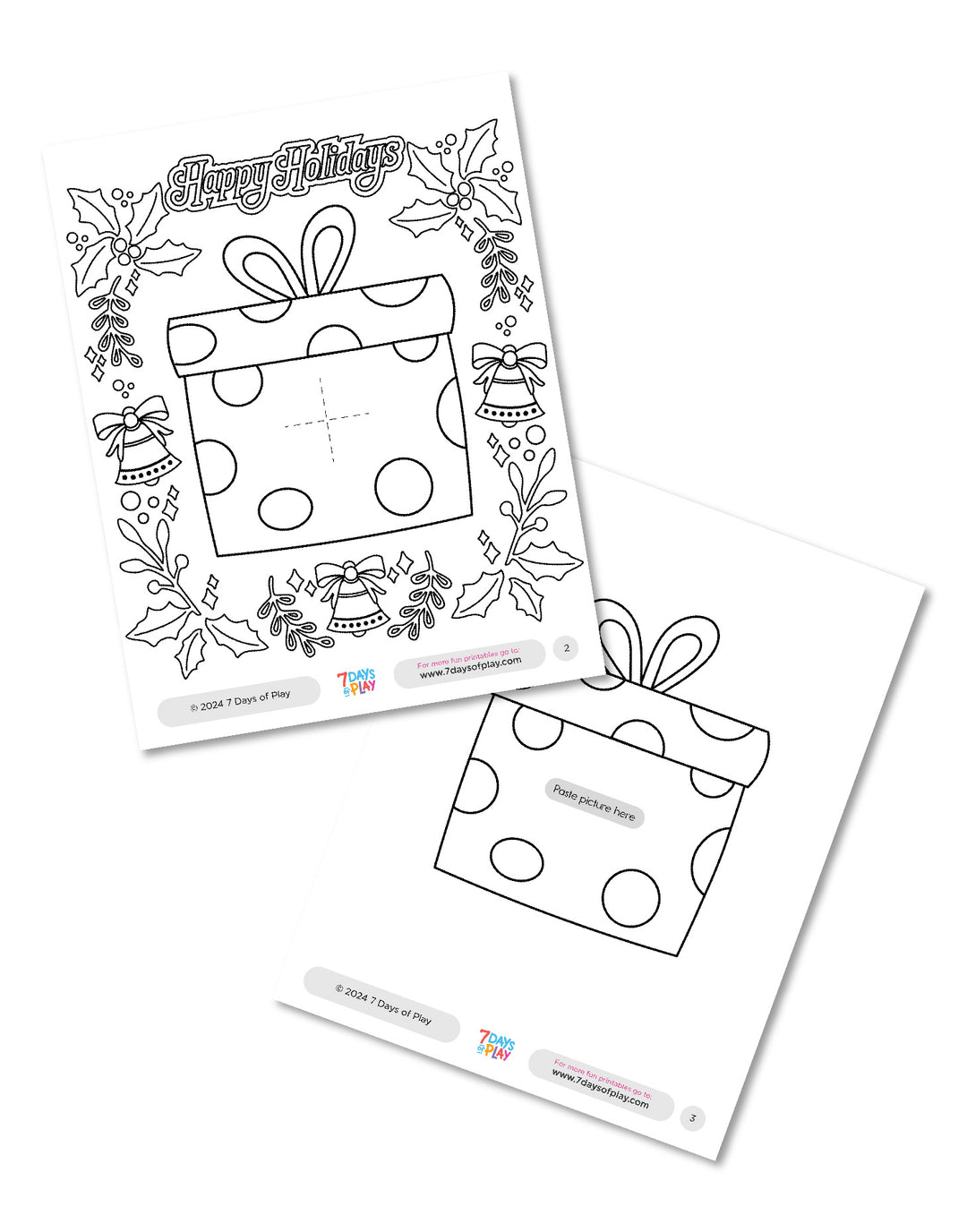 Tear-and-Reveal Holiday Photo - Printable