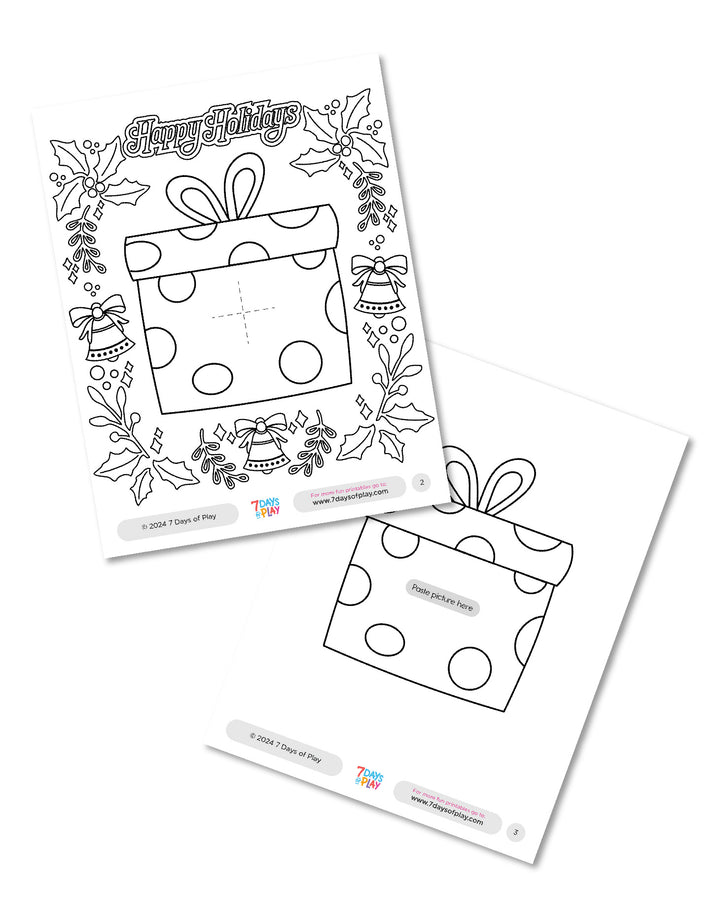Tear-and-Reveal Holiday Photo - Printable