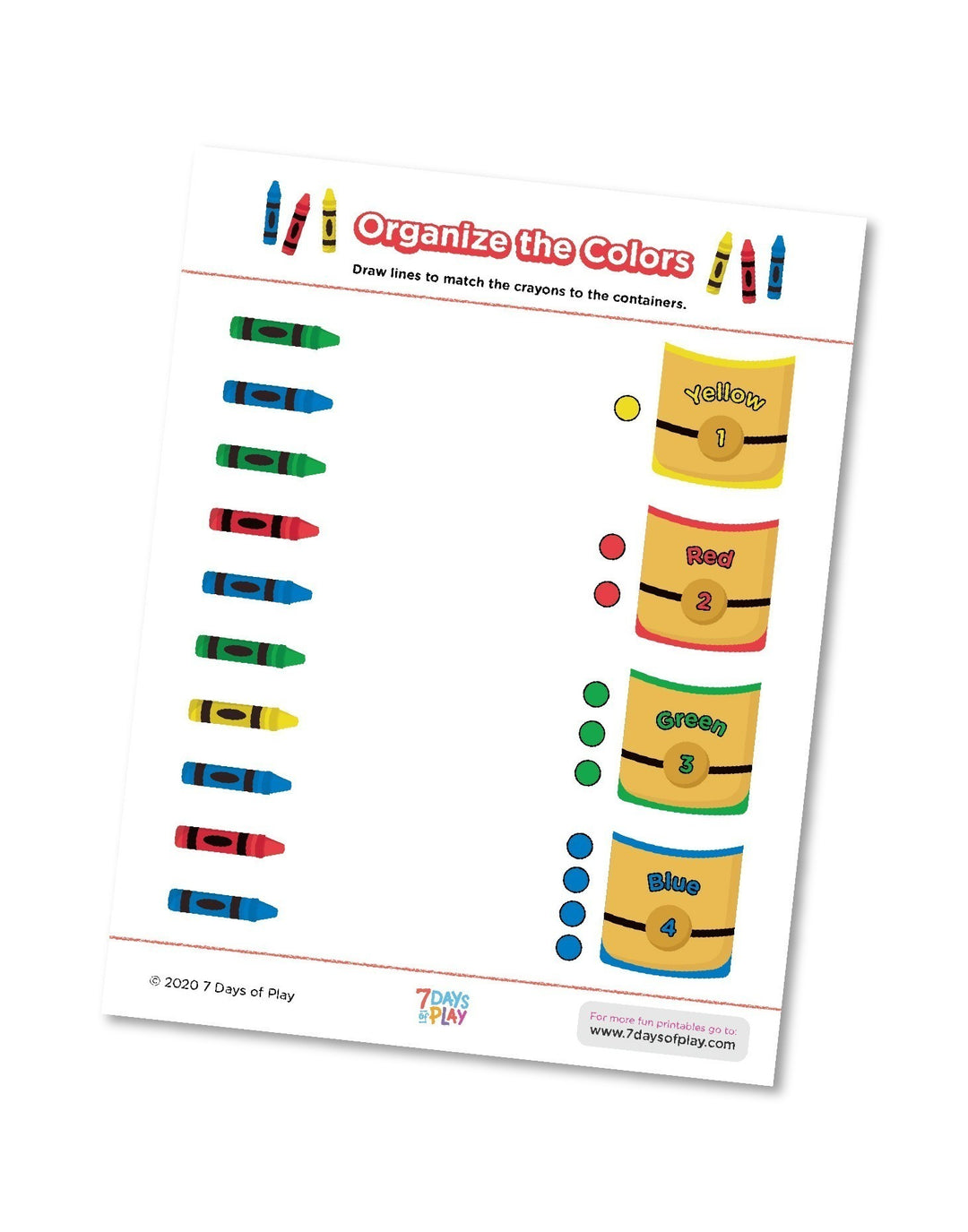 Count and Color Match the Crayons