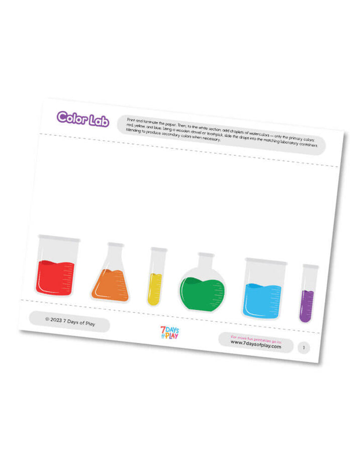 Color Lab - Printable for Kids