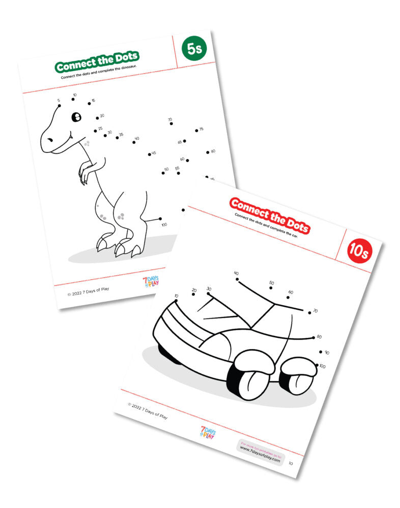 Counting by 5s and 10s printable activities for kids