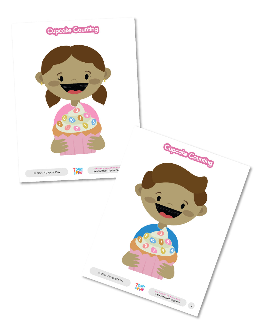 Cupcake Counting - Printable for Kids