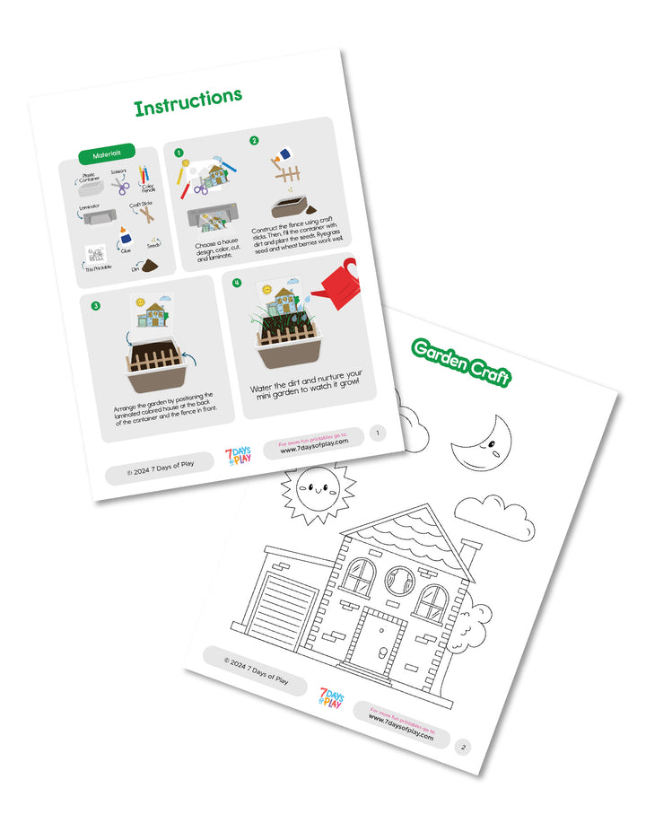 Garden Craft - Printable for Kids