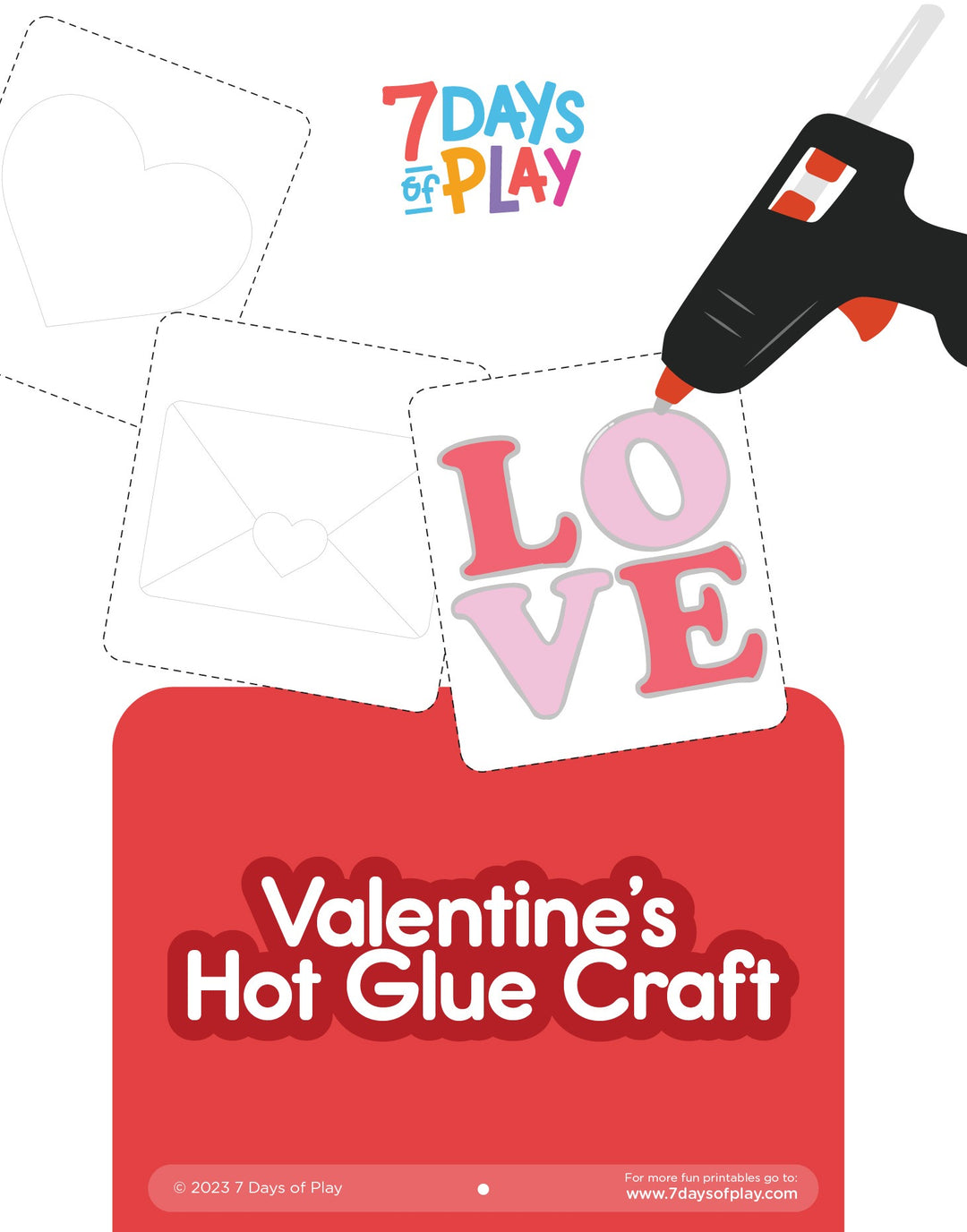 Valentine’s Hot Glue Craft - Printable