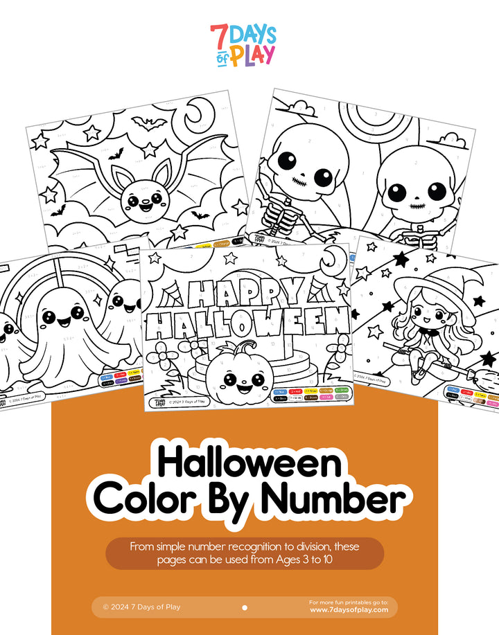 Halloween Color By Number - Printable